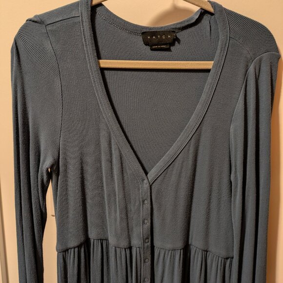 Hatch Softest Rib Nursing Dress 2 medium denim blue - Picture 4 of 8